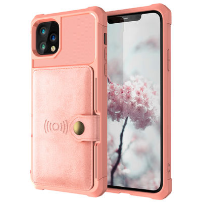 Iphone 14 için OEM Telefon Deri Cüzdan Kılıf Darbeye Dayanıklı Magsafing Kart Tutucu
