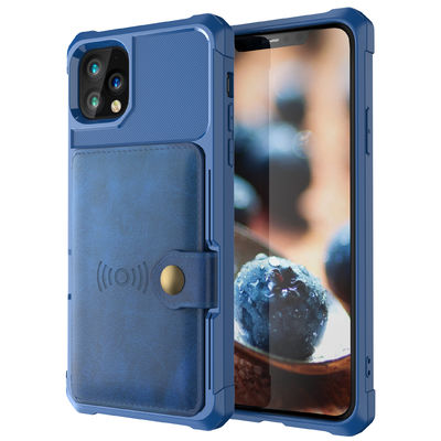 Iphone 14 için OEM Telefon Deri Cüzdan Kılıf Darbeye Dayanıklı Magsafing Kart Tutucu