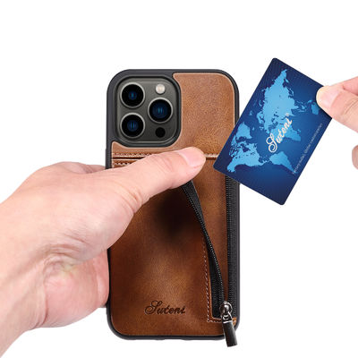Hakiki Deri Telefon Kılıfları Lüks Iphone Cüzdan Kılıf Modern
