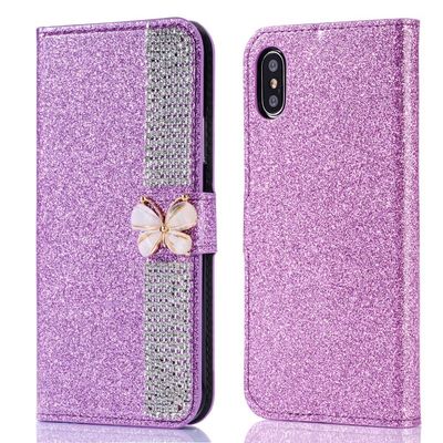 Iphone Xr Xs 11 12 13 14 Pro Max Hücre Kapağı için Flash Powder Elektroplastralı Elmas İçerikli Telefon Kutusu