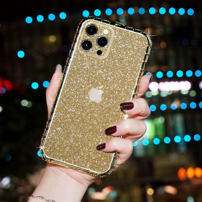 Lüks Glitter Bling Elmas Şeffaf Yumuşak Telefon Kutusu IPhone 14 13 12 Pro Max 11 XS XR 8 Plus için