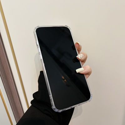 Iphone 8 koruma için pürüzsüz silikon cep telefonu kılıfları Şeffaf malzeme