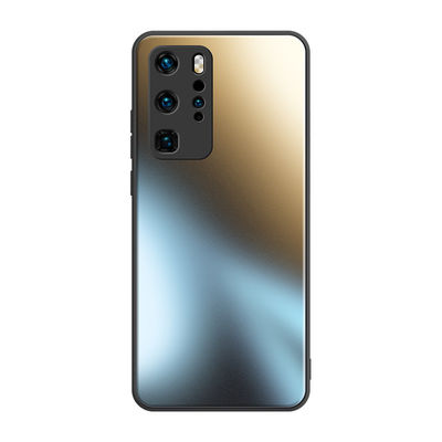 Dondurulmuş sıvı cam telefon kılıfı P50 lens tüm kapsamlı düşme koruması düz kenar kılıfı