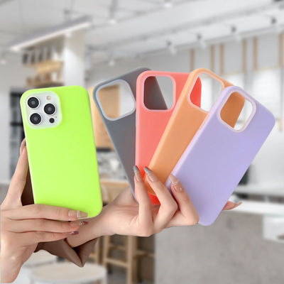Apple 14 Promax iPhone 15 Tam Paket için Sade Ins Jelly Sıvı Silikon Telefon Kutusu