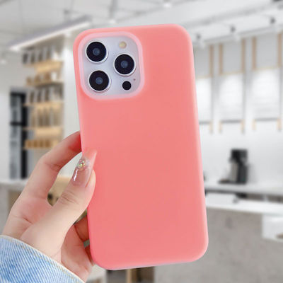 Apple 14 Promax iPhone 15 Tam Paket için Sade Ins Jelly Sıvı Silikon Telefon Kutusu